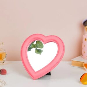 Pink Hearty Unique Design Table Top Mirror