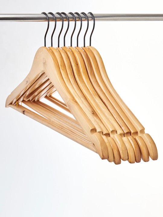 Pacific Winston Set Of 8 Wooden Clothes Hangers