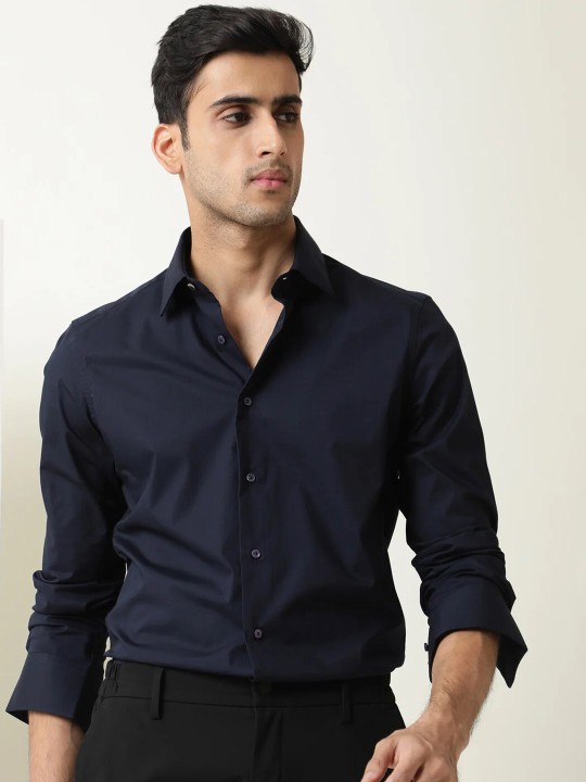 Classic Spread Collar Formal Shirt - Image 3