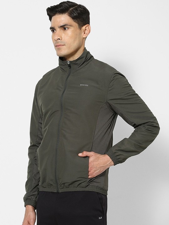 Domyos by Decathlon Men Khaki Dry-Fit Training Jacket - Image 2