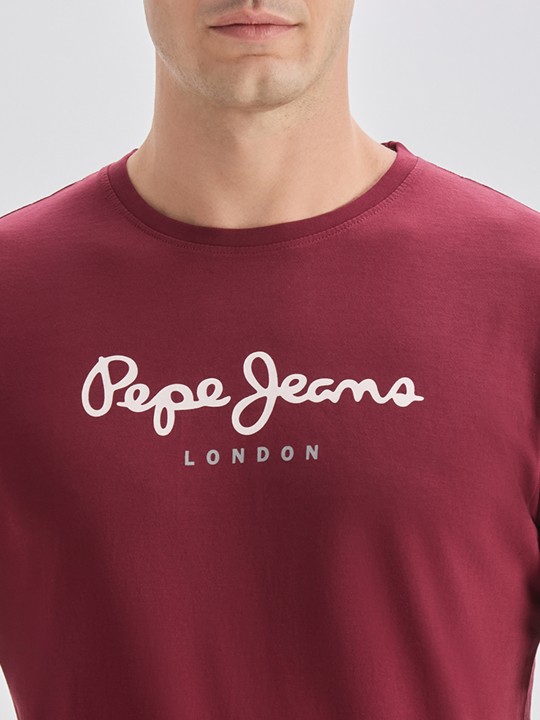 Men Maroon Solid Polo Collar T-shirt - Image 2