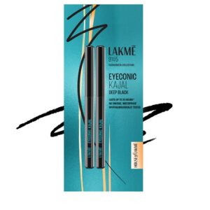 9 to 5 Set of 2 Fashionista Eyeconic Lasts upto 24hrs Kajal - Deep Black, 0.35g Each