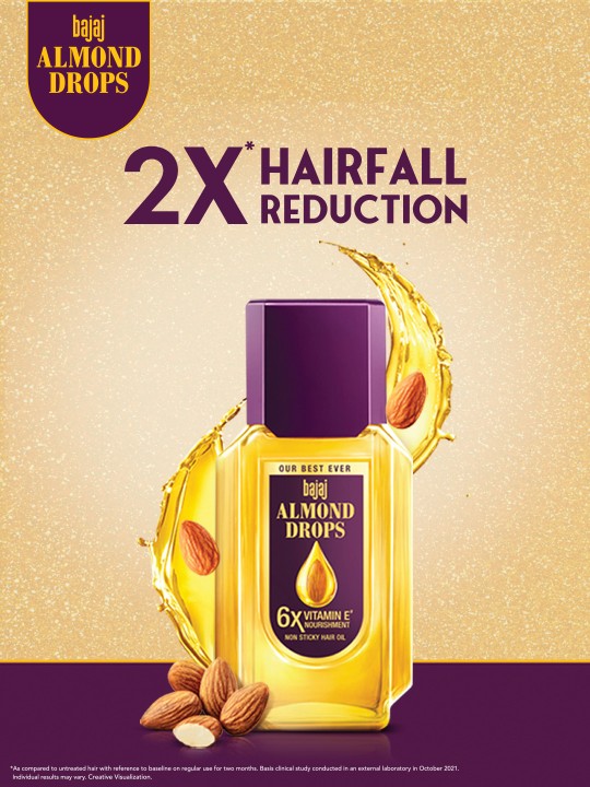 Almond Drops 6X Vitamin E Nourishment Non-Sticky Hair Oil - 475ml - Image 2