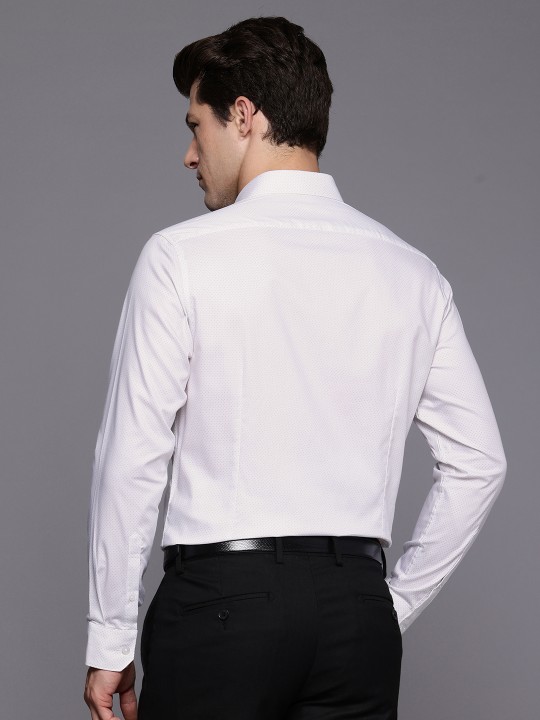 Slim Fit Printed Pure Cotton Formal Shirt - Image 5