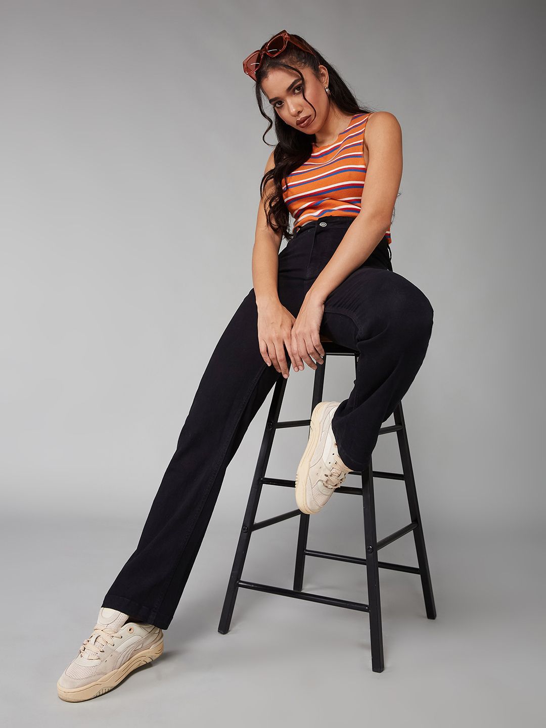 Women Straight Fit High-Rise Stretchable Jeans - Image 6