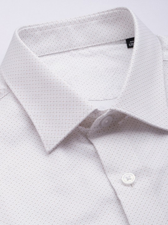 Slim Fit Printed Pure Cotton Formal Shirt - Image 6