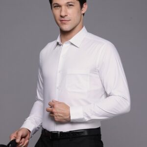 Slim Fit Printed Pure Cotton Formal Shirt