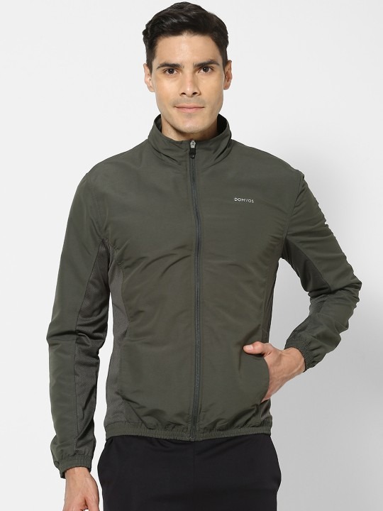 Domyos by Decathlon Men Khaki Dry-Fit Training Jacket