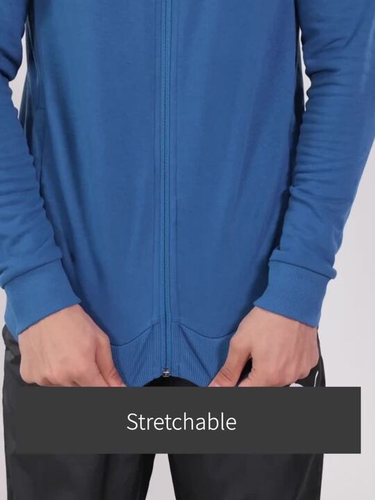 Men Blue Slim Fit Zippered Sporty Jacket - Image 10