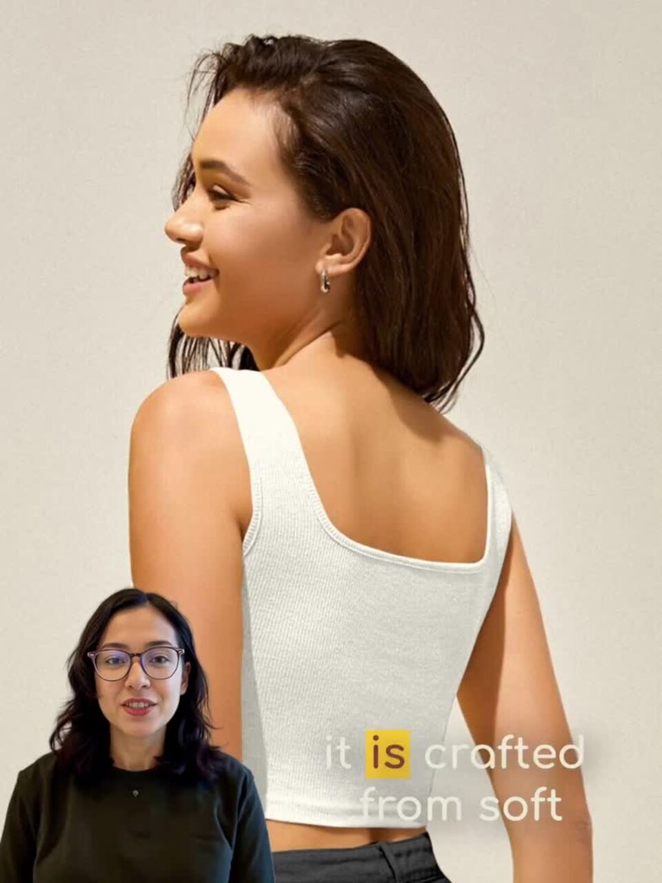 Sleeveless Square Neck Ribbed Crop Top - Image 5